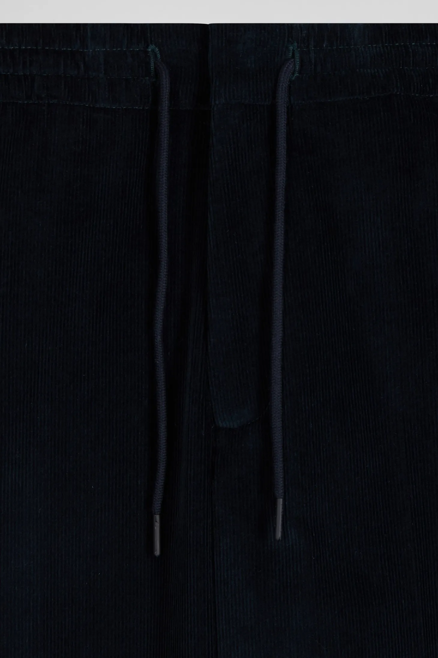 Pantalon en velours côtelé bleu marine taille élastiquée coupe Modern