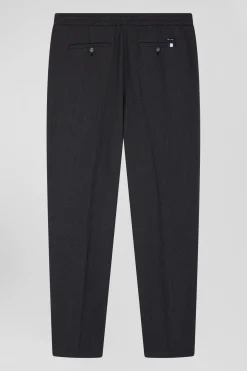 Pantalon gris anthracite à taille élastiquée coupe Modern