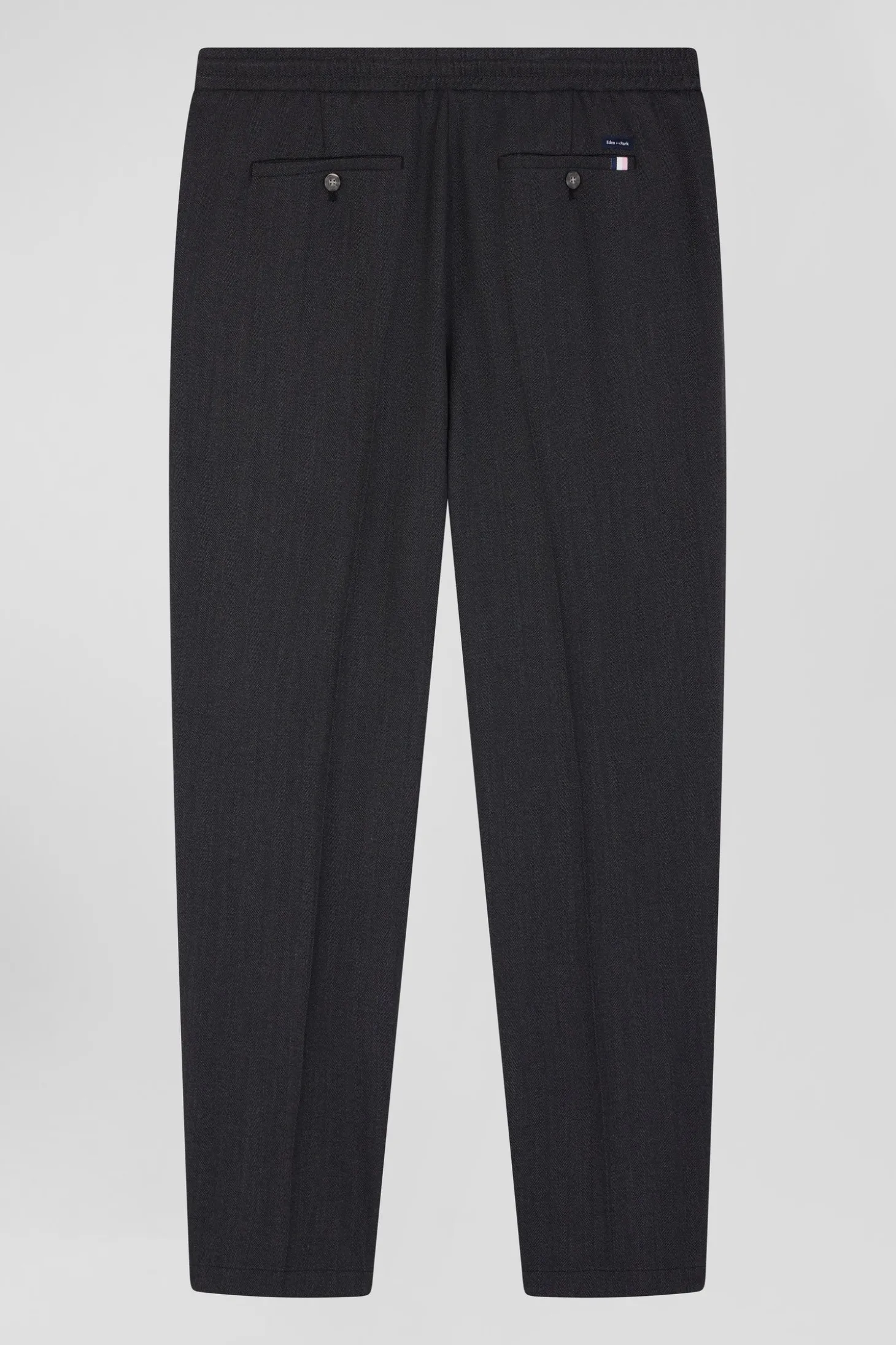 Pantalon gris anthracite à taille élastiquée coupe Modern