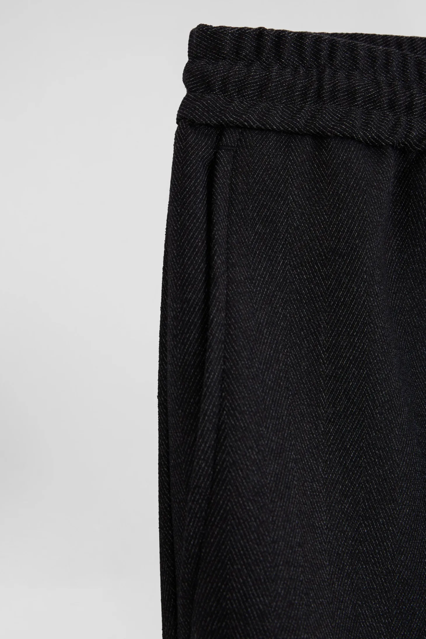 Pantalon gris anthracite à taille élastiquée coupe Modern