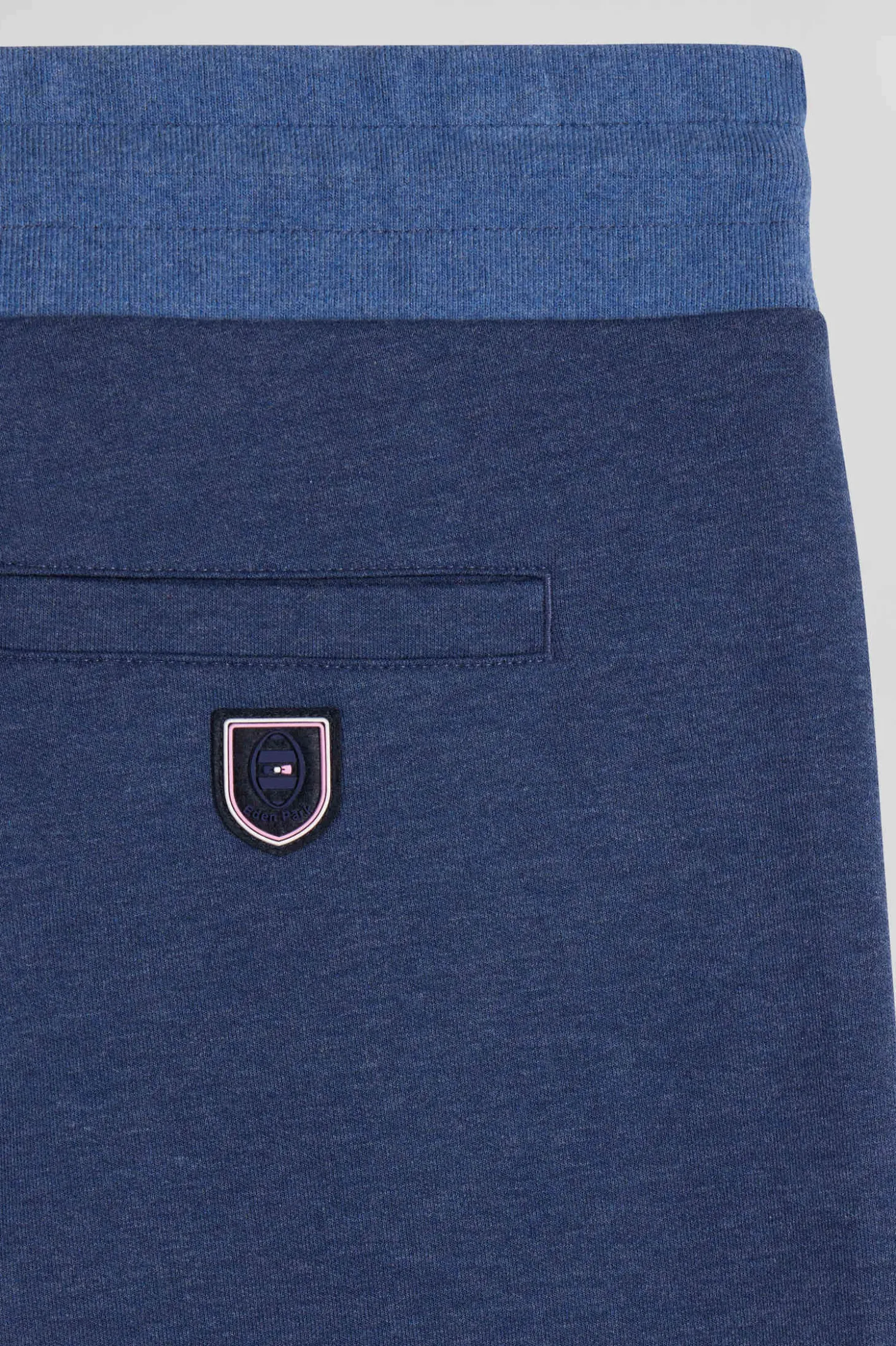 Pantalon jogging en coton mélangé bicolore bleu marine coupe Regular