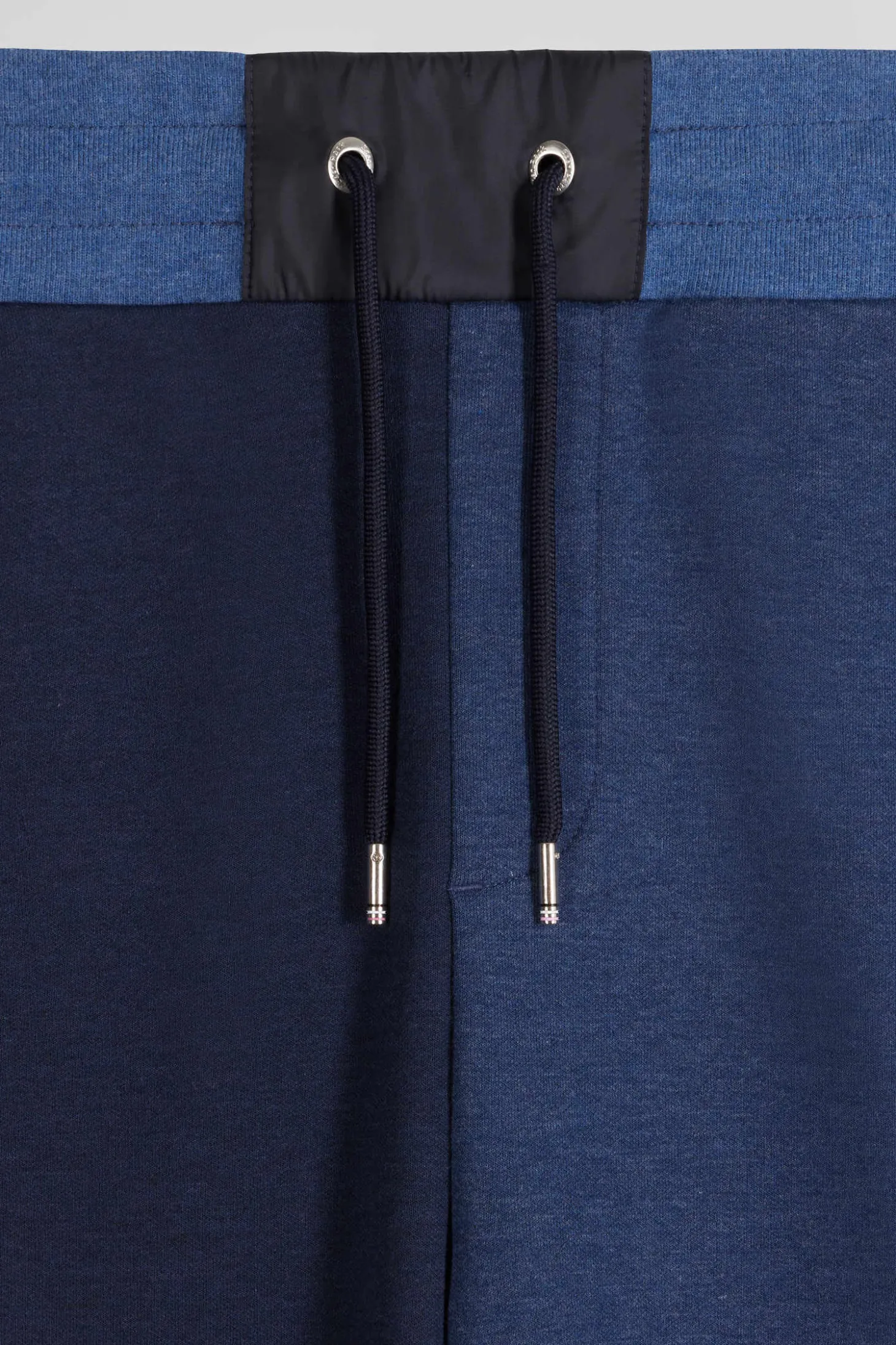 Pantalon jogging en coton mélangé bicolore bleu marine coupe Regular
