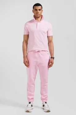 Pantalon jogging en molleton gratté rose coupe Regular