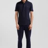 Pantalon jogging en molleton gratté bleu marine coupe Regular