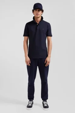 Pantalon jogging en molleton gratté bleu marine coupe Regular