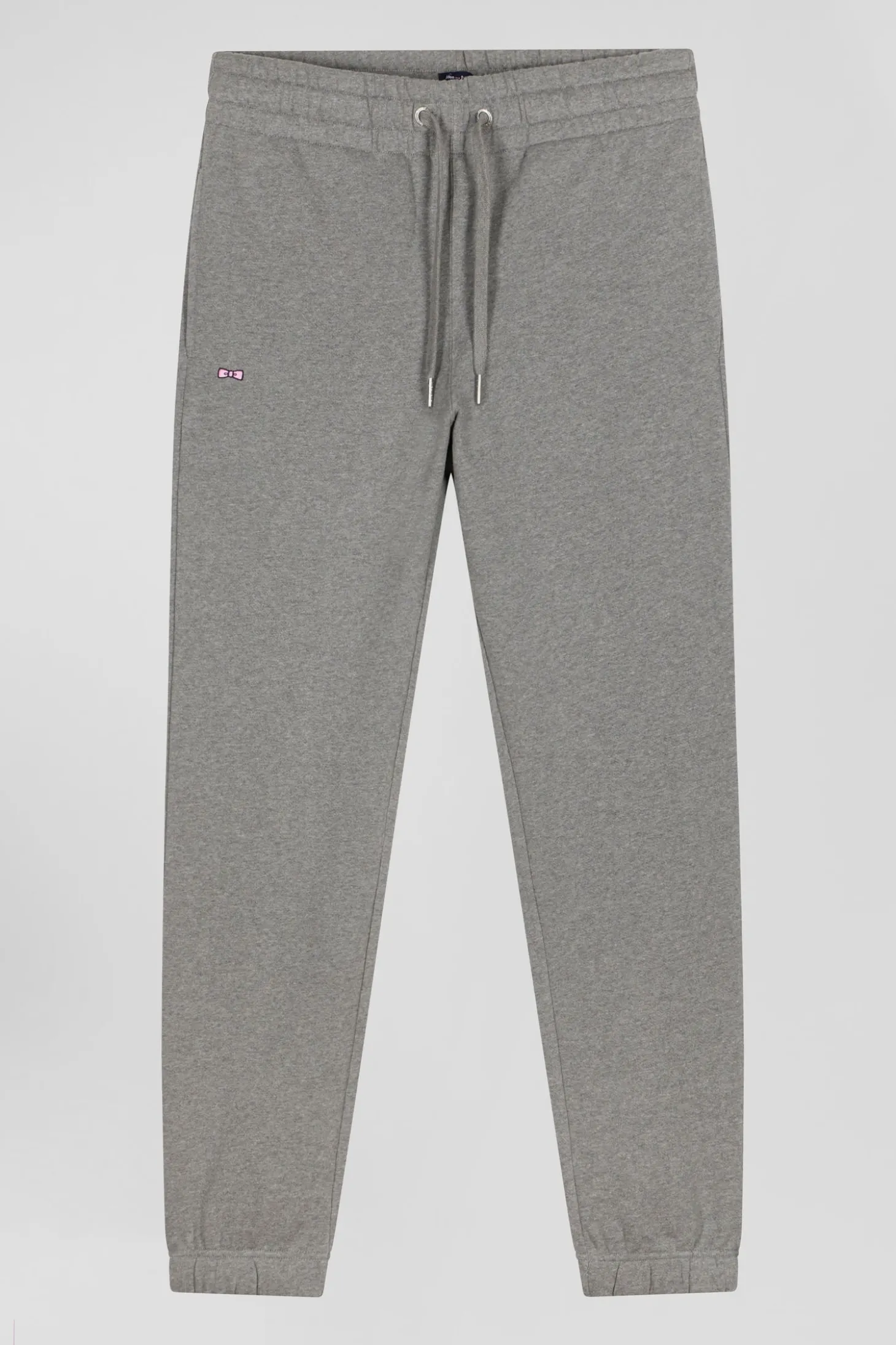 Pantalon jogging en molleton gratté gris coupe Regular