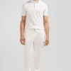 Pantalon jogging en molleton gratté écru coupe Regular