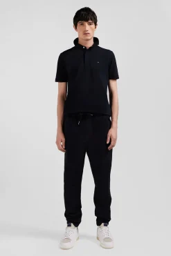 Pantalon jogging en molleton gratté noir coupe Regular