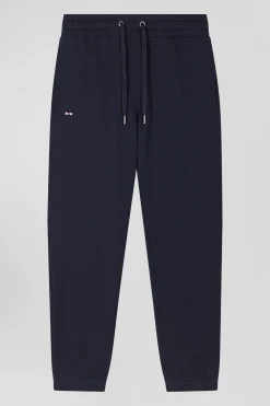 Pantalon jogging en molleton gratté bleu marine coupe Regular