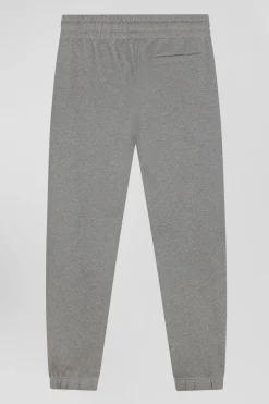 Pantalon jogging en molleton gratté gris coupe Regular