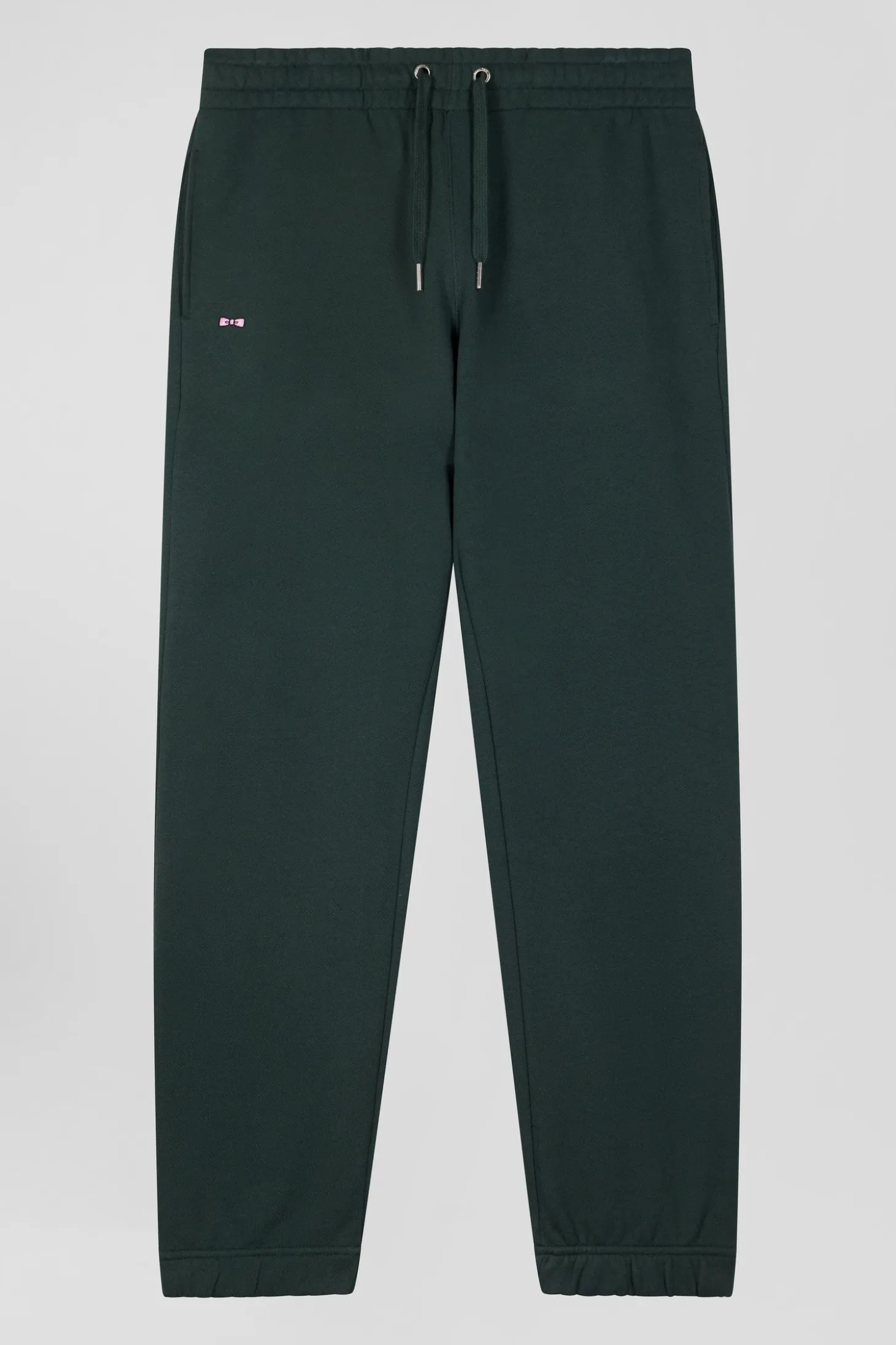Pantalon jogging en molleton gratté vert coupe Regular