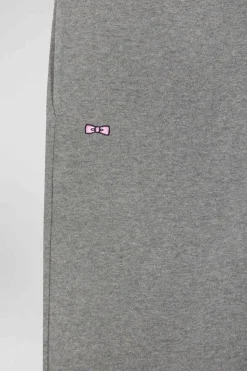 Pantalon jogging en molleton gratté gris coupe Regular