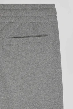 Pantalon jogging en molleton gratté gris coupe Regular