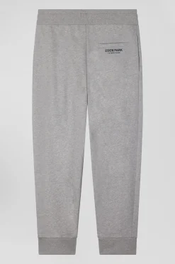 Pantalon jogging en molleton gratté gris coupe Relaxed