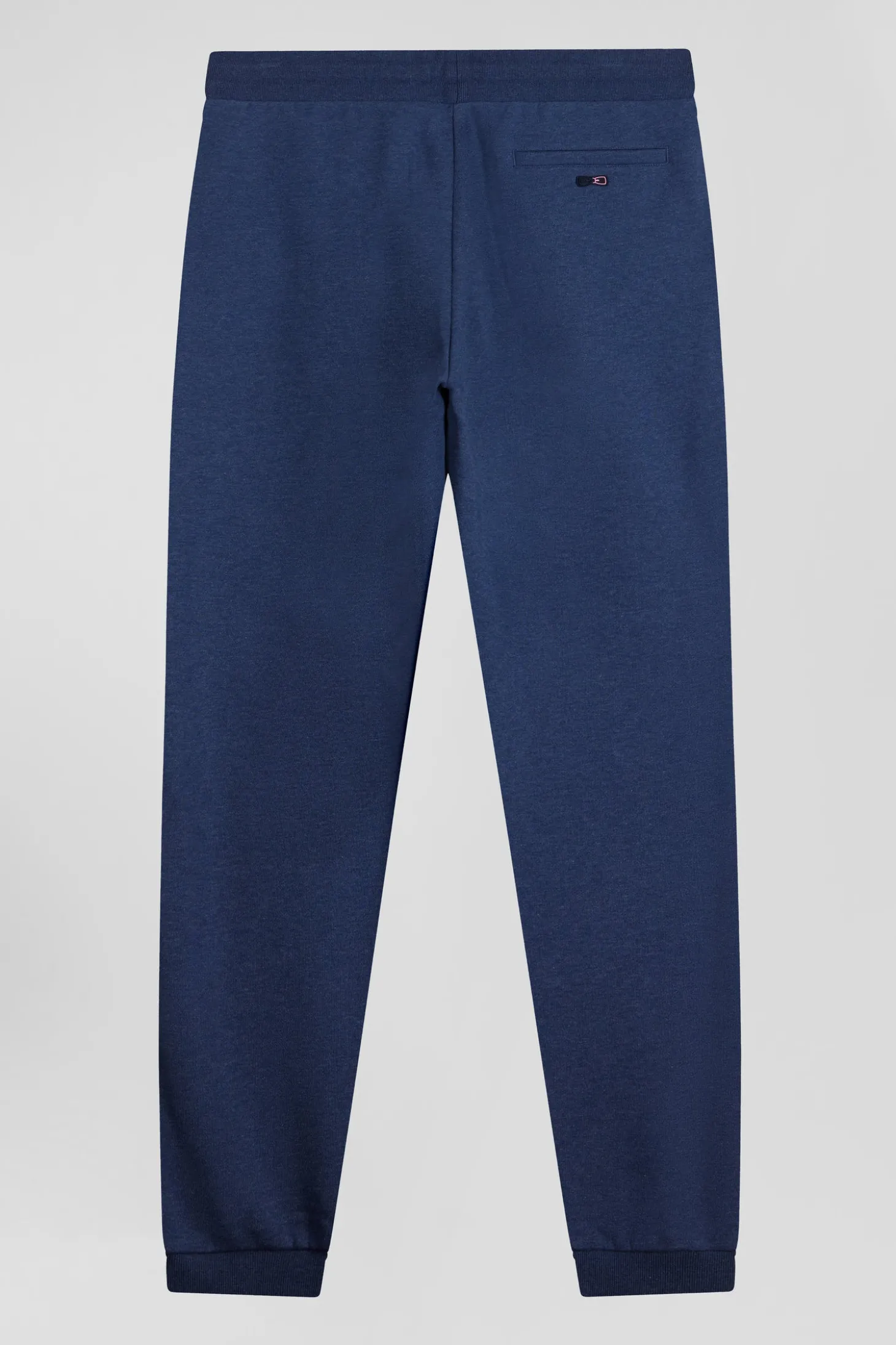 Pantalon jogging en molleton coton gratté bleu marine coupe Regular
