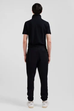 Pantalon jogging en molleton gratté noir coupe Regular