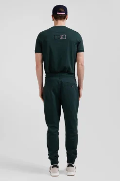 Pantalon jogging en molleton coton gratté vert coupe Regular