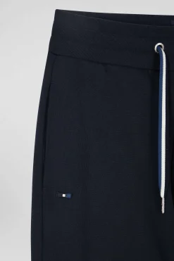 Pantalon jogging en molleton gratté bleu marine coupe Relaxed