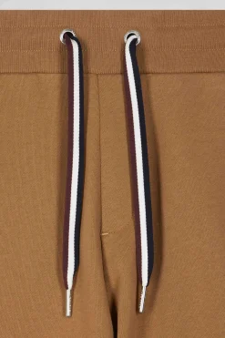 Pantalon jogging en molleton gratté camel coupe Relaxed