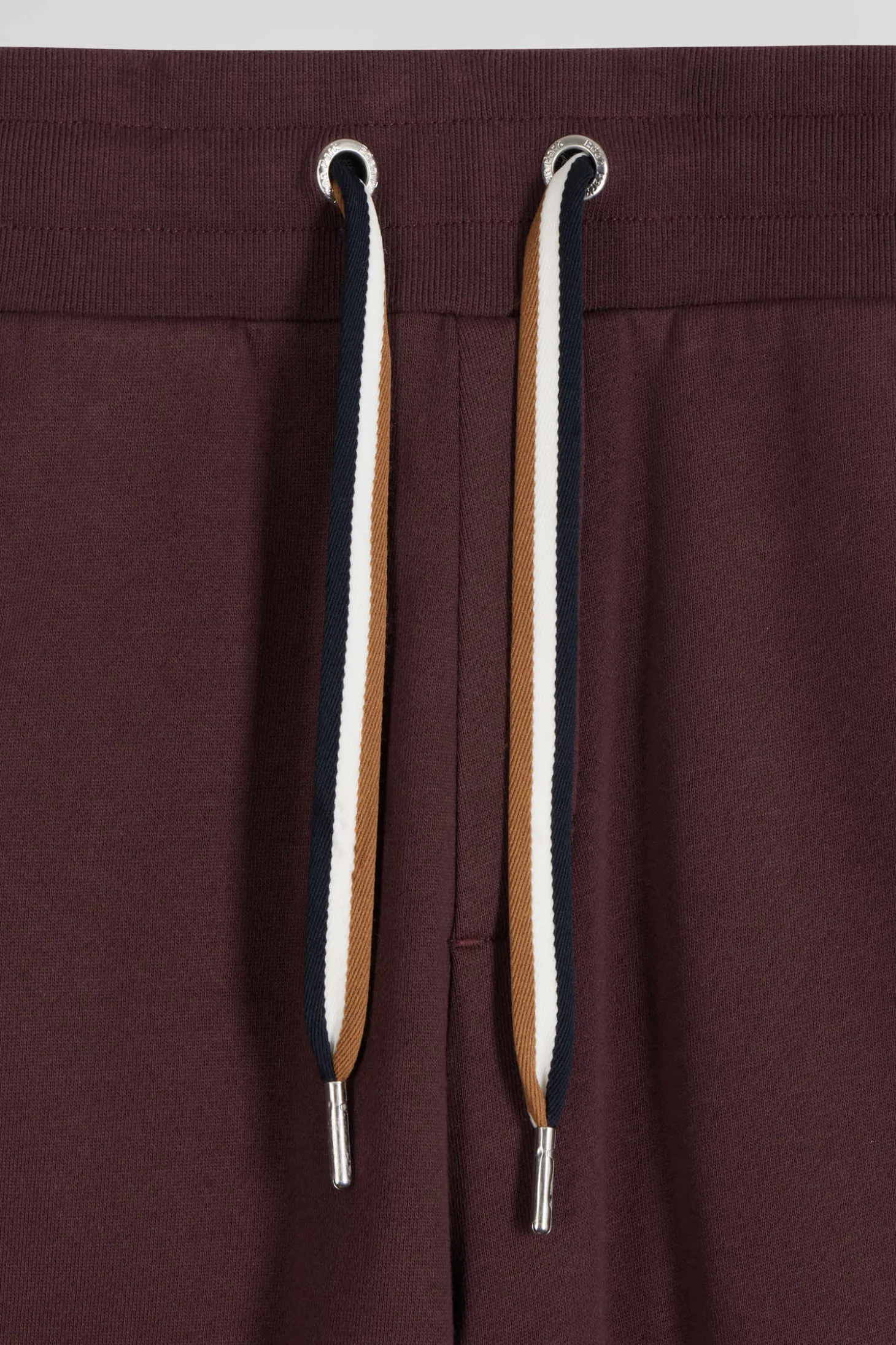 Pantalon jogging en molleton gratté bordeaux coupe Relaxed