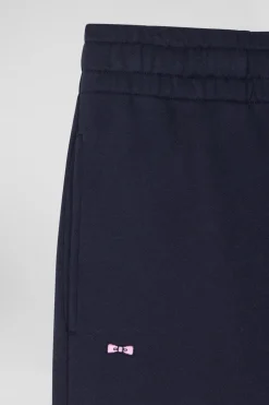 Pantalon jogging en molleton gratté bleu marine coupe Regular