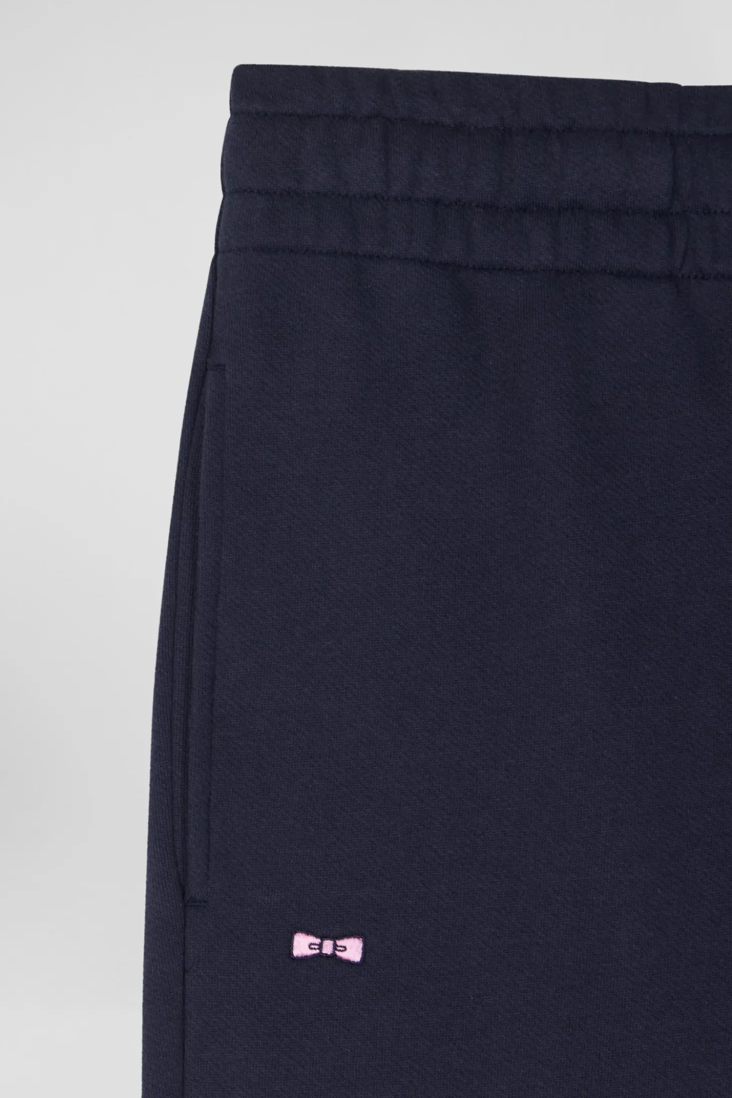 Pantalon jogging en molleton gratté bleu marine coupe Regular