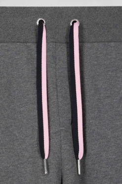 Pantalon jogging en molleton coton gratté gris coupe Regular