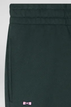 Pantalon jogging en molleton gratté vert coupe Regular