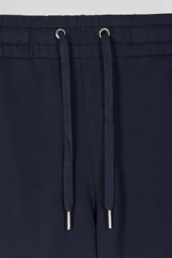 Pantalon jogging en molleton gratté bleu marine coupe Regular