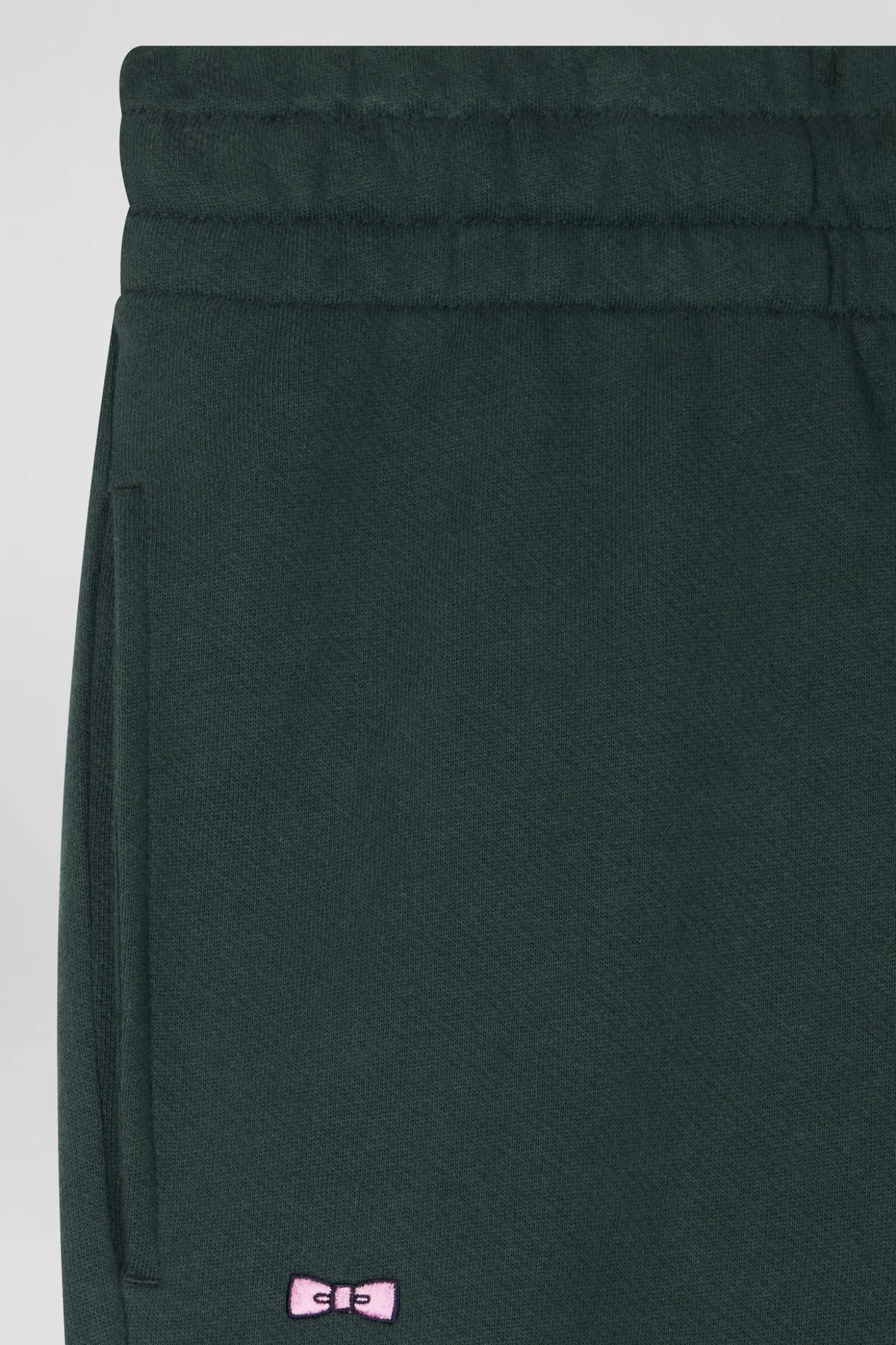 Pantalon jogging en molleton gratté vert coupe Regular