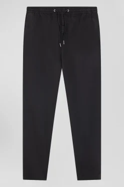 Pantalon taille élastique en coton stretch gris anthracite coupe Modern
