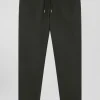 Pantalon taille élastique en coton stretch noir coupe Modern