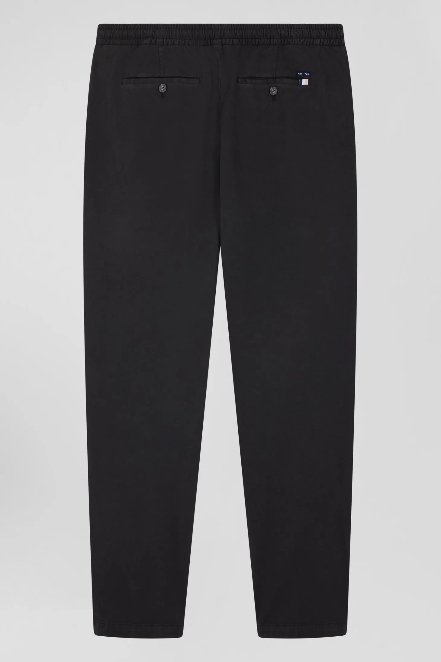 Pantalon taille élastique en coton stretch gris anthracite coupe Modern