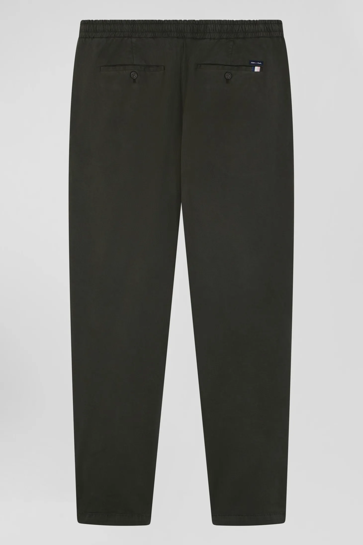 Pantalon taille élastique en coton stretch noir coupe Modern