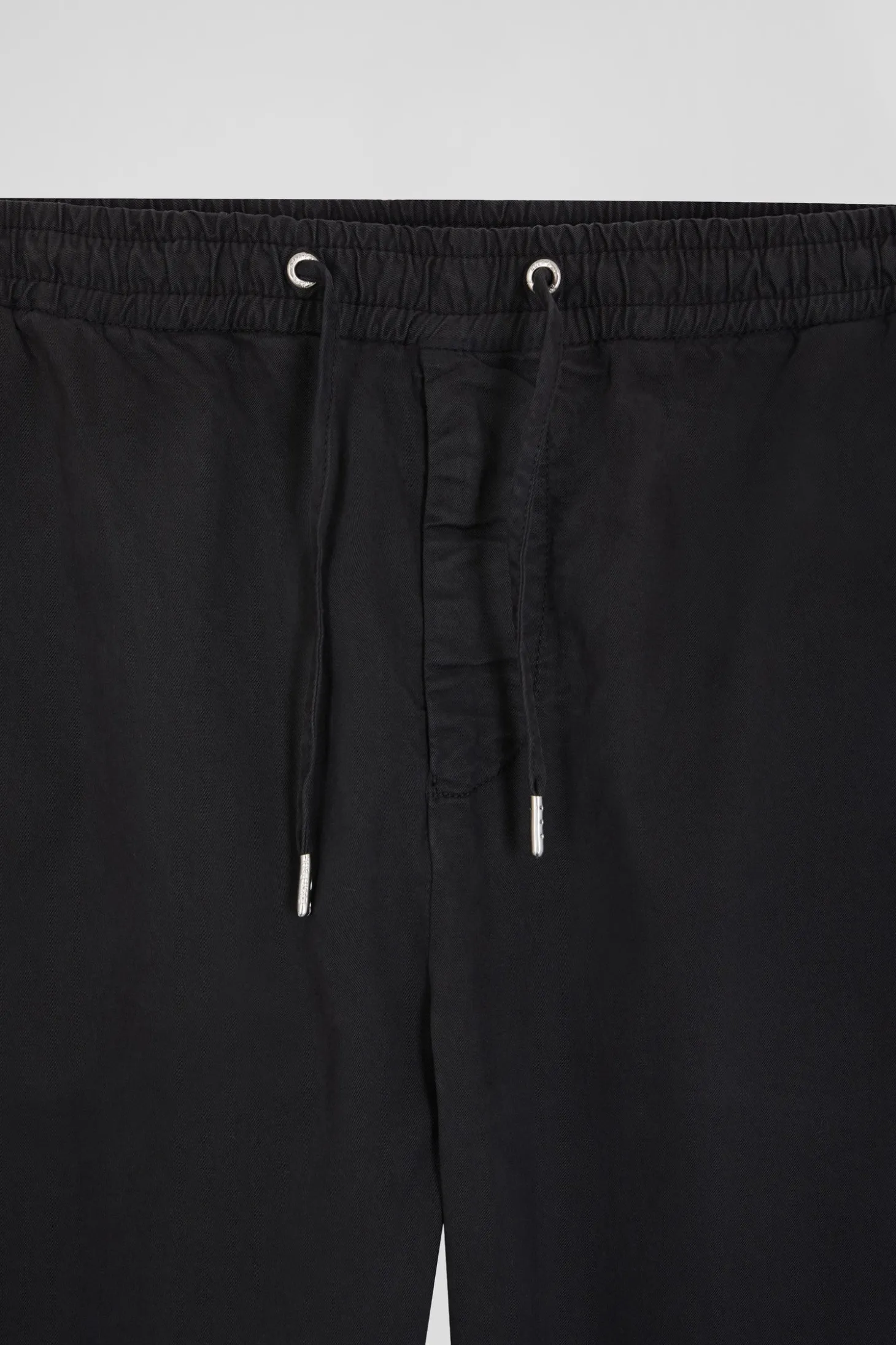 Pantalon taille élastique en coton stretch gris anthracite coupe Modern