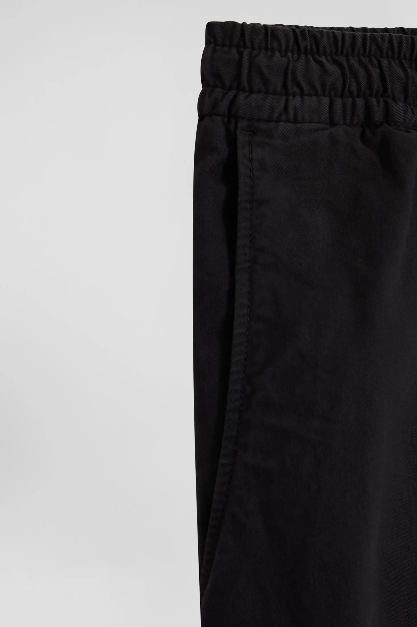 Pantalon taille élastique en coton stretch gris anthracite coupe Modern