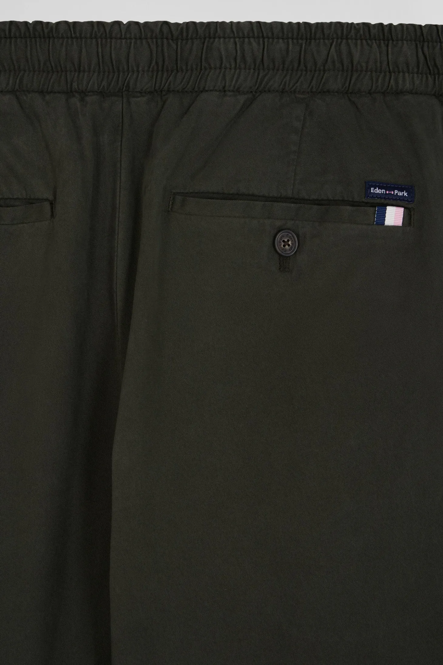Pantalon taille élastique en coton stretch noir coupe Modern