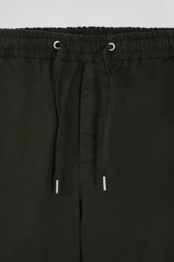 Pantalon taille élastique en coton stretch noir coupe Modern