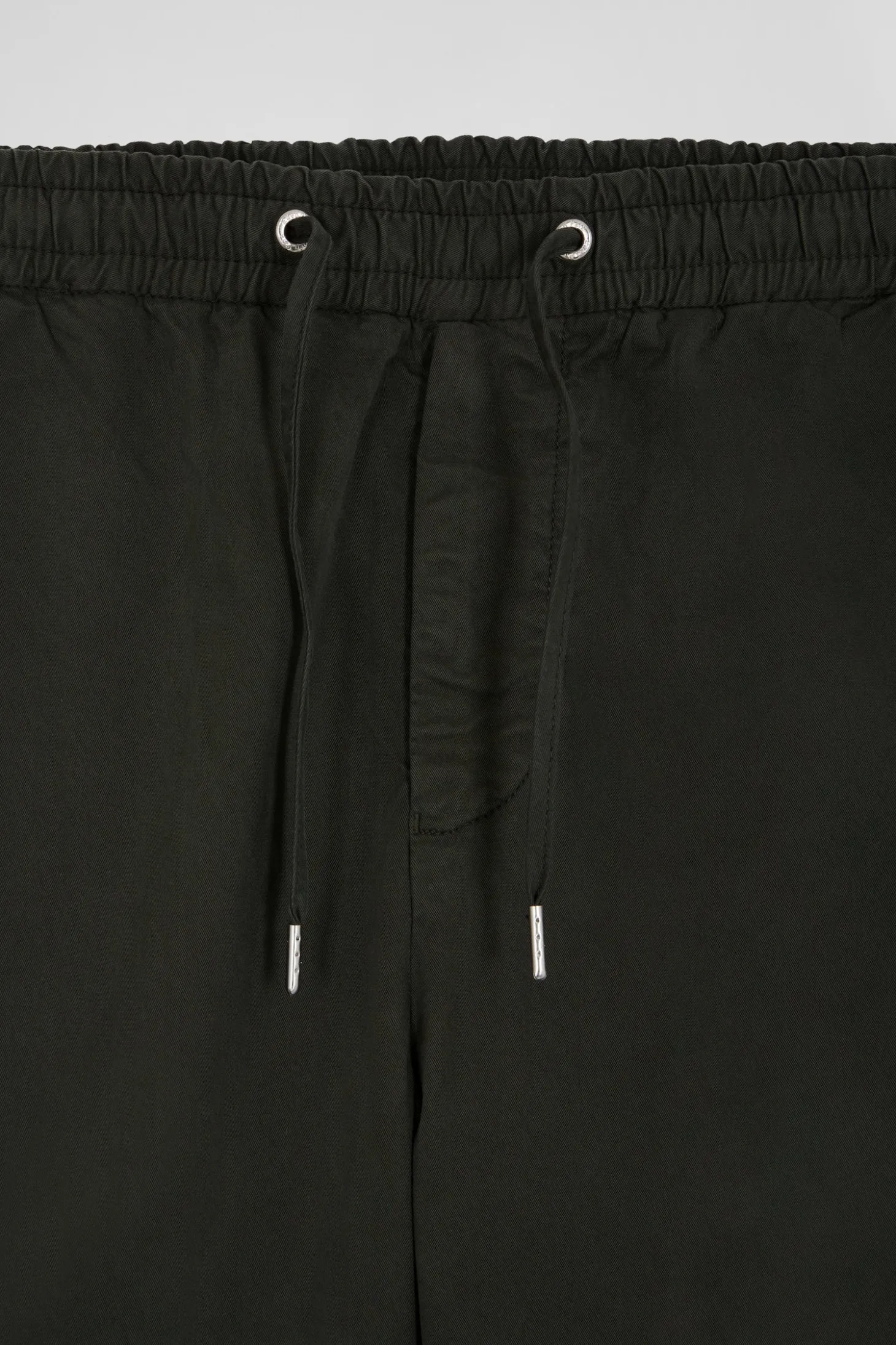 Pantalon taille élastique en coton stretch noir coupe Modern