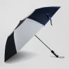Parapluie cerclé bleu marine