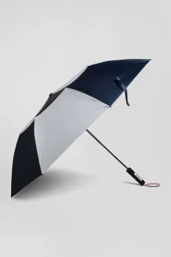 Parapluie cerclé bleu marine