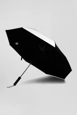 Parapluie cerclé bleu marine