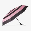 Parapluie rose pliant à rayures