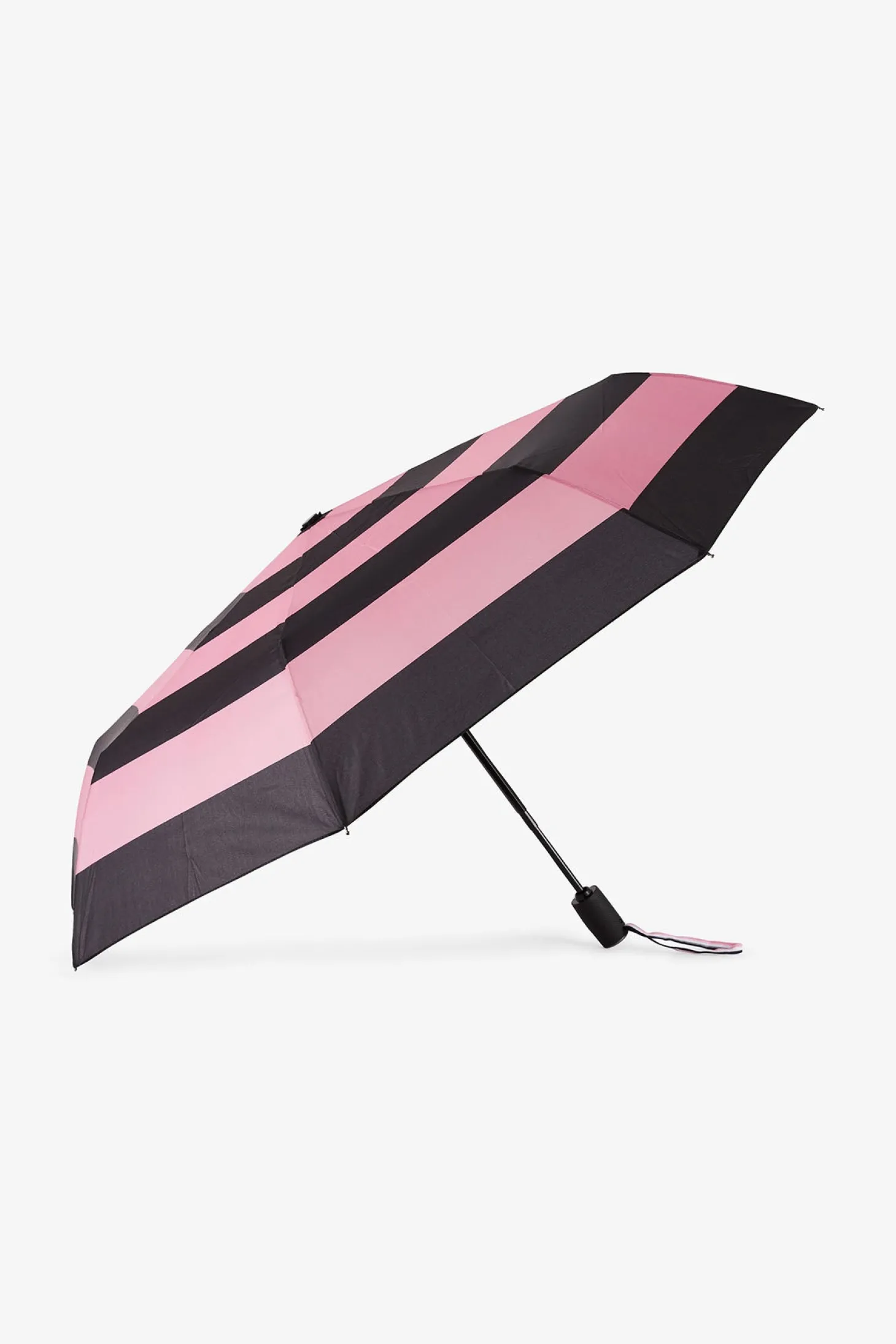 Parapluie rose pliant à rayures