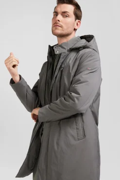 Parka à capuche grise