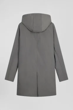 Parka à capuche grise