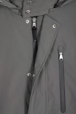 Parka à capuche grise