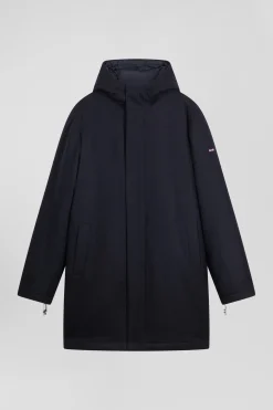 Parka 2-en1 en flanelle de laine bleu marine
