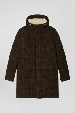Parka en laine marron