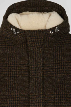 Parka en laine marron